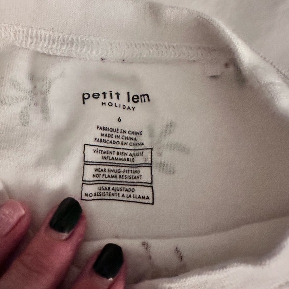 Petit Lem Christmas Pajamas Wreaths Size 6 - Very Good Condition - Picture 4 of 7